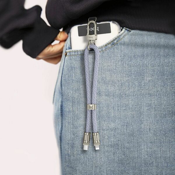 HOCO lanyard shape cable Type C to Lightning PD 20W GH5 0,22 m denim blue