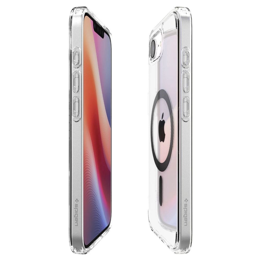SPIGEN case ULTRA HYBRID MAG compatible with MagSafe for IPHONE 16E 2025 carbon fiber