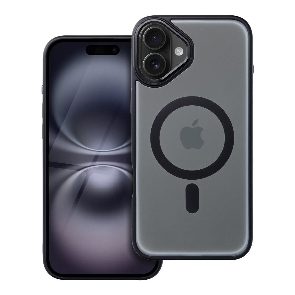 MATTE MAG COVER case compatible with MagSafe for IPHONE 16 Plus black