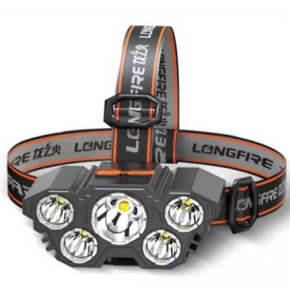 Head flashlight LED 5 led IPX4 black