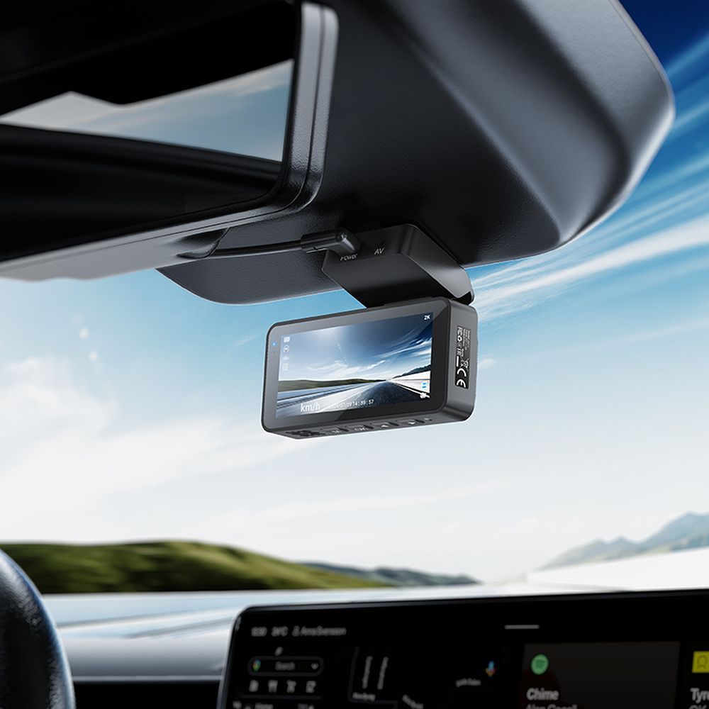 HOCO car camera with display 3,69" 2K GPS DV11 silvery gray