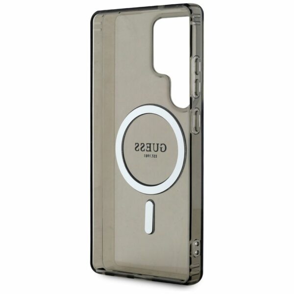 Θήκη Κινητού GUESS Samsung S25 Ultra Μαύρη Glitter Μαγνητική