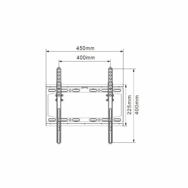 LED / LCD TV mount 23 - 55″ 25KG adjustable vertical CV-21 black