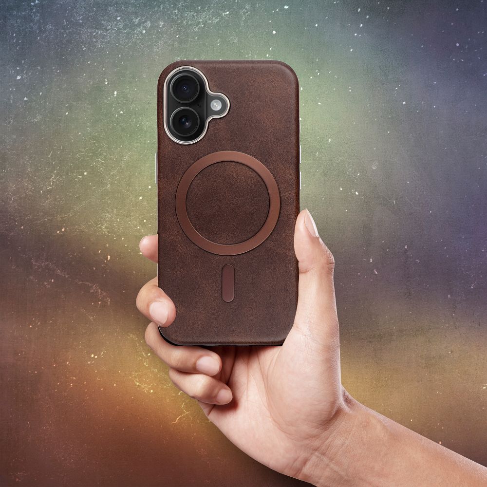 GENTLEMAN MAG COVER Case compatible with MagSafe for IPHONE 16 brown