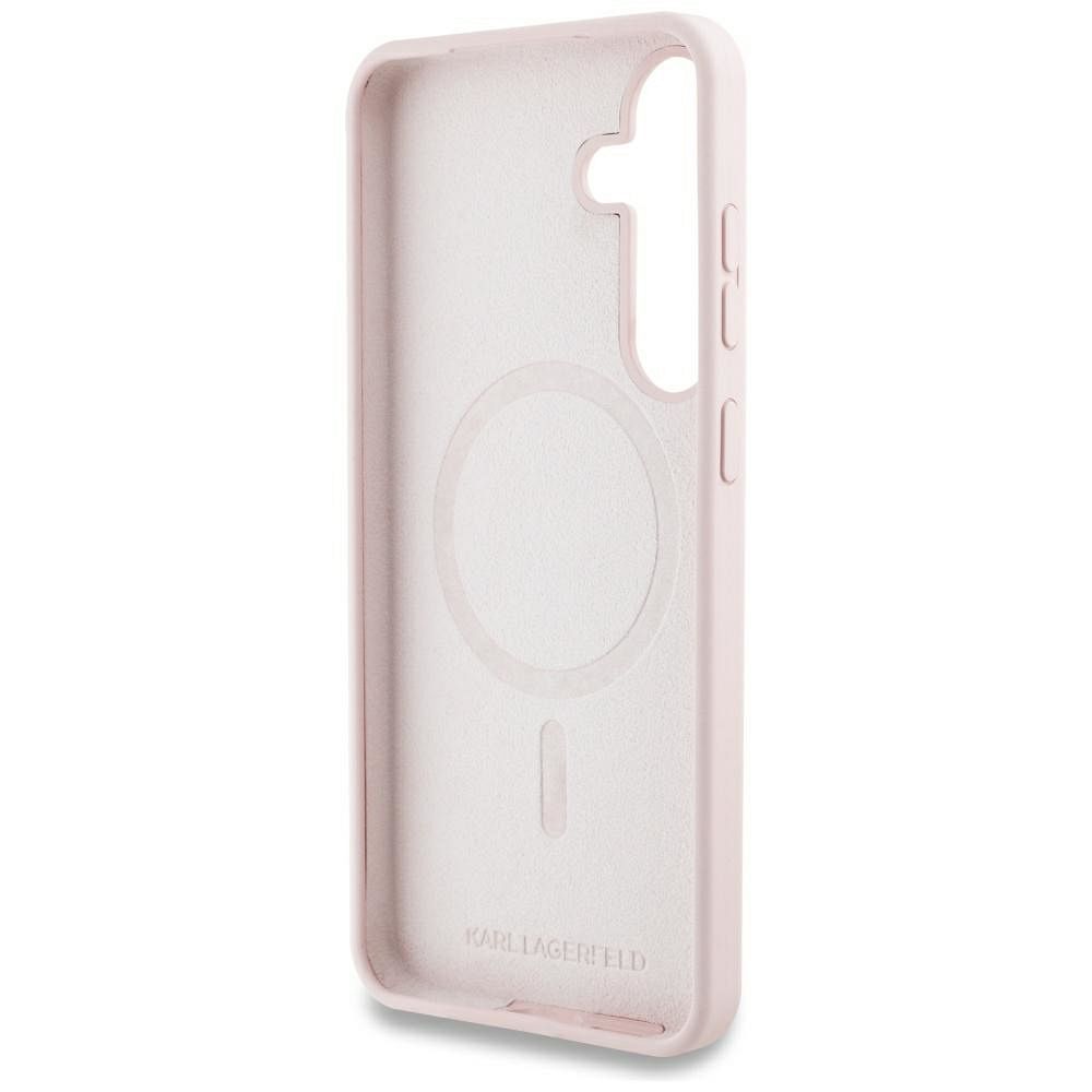 KARL LAGERFELD case for SAMSUNG S25 KLHMS25SPNYKGRTP (Magnetic Silicone Graffiti Ikonik) pink