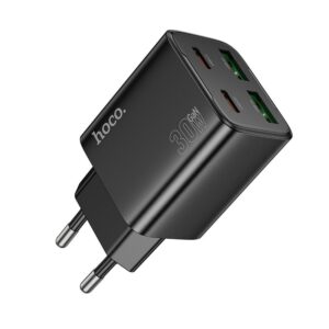 HOCO charger 2 x Type C + 2 x USB A PD QC3.0 3A 20W N56 black
