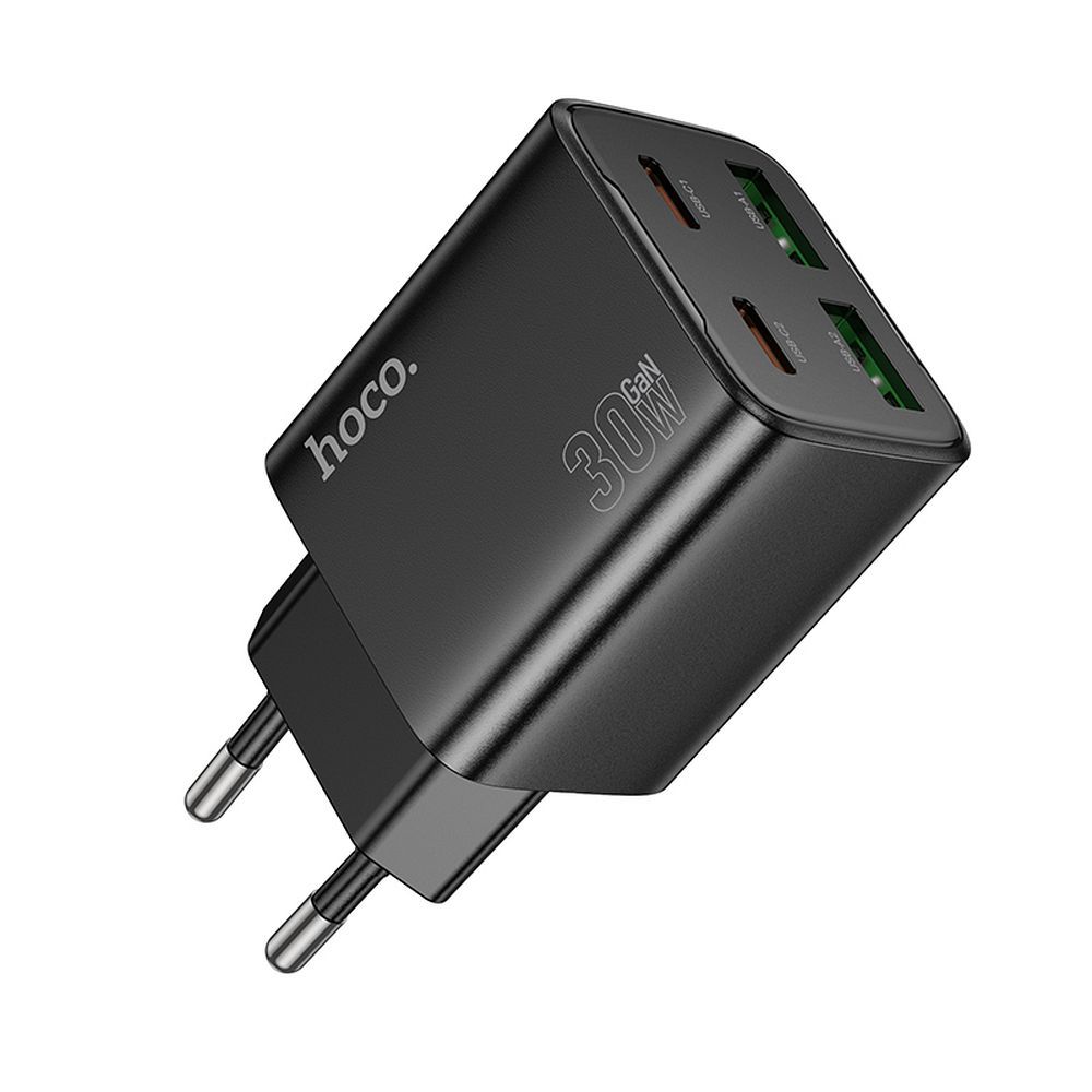 HOCO charger 2 x Type C + 2 x USB A PD QC3.0 3A 20W N56 black
