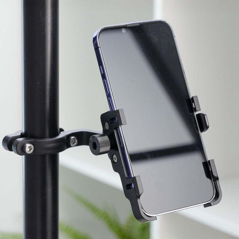 5ef3936db1199e265297a6b672db1e21 Bike / scooter aluminium holder for mobile phone FSBHD-106-6 black