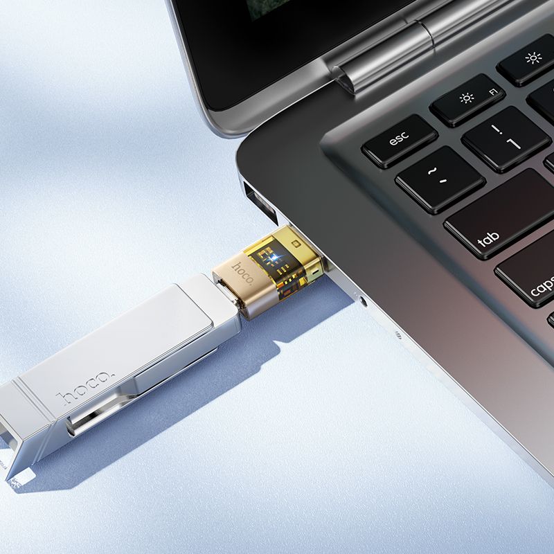 Αντάπτορας HOCO USB A σε Type C UA36C Χρυσός - Μετατροπέας USB