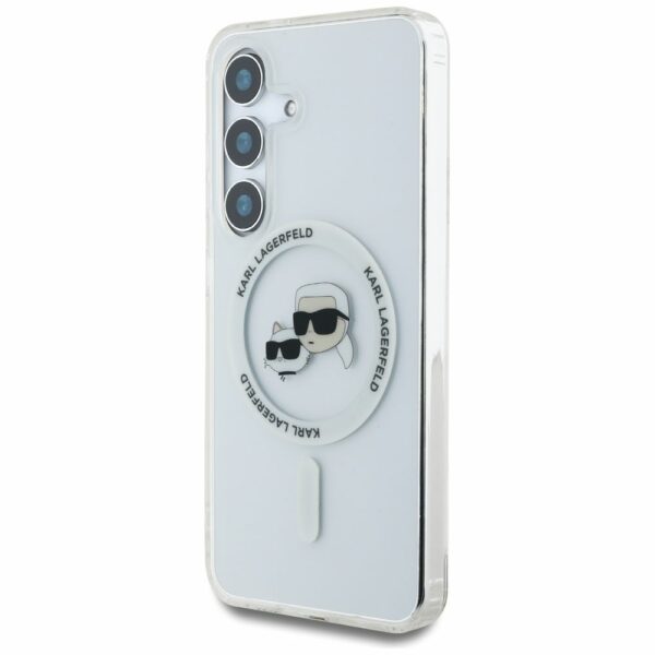 KARL LAGERFELD case for SAMSUNG S25 Plus KLHMS25MHLSKCH (Magnetic IML Metal KC Heads) white