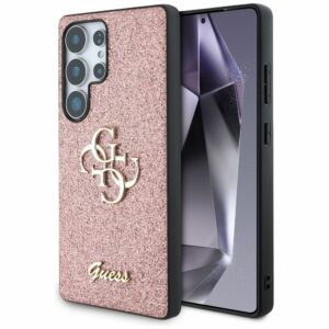 Θήκη Κινητού GUESS Glitter Big 4G Ροζ για Samsung S25 Ultra