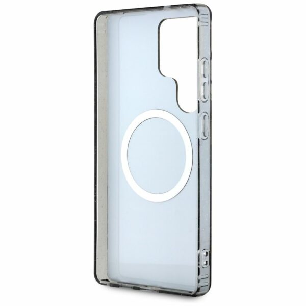 Θήκη Κινητού GUESS Samsung S25 Ultra Μαύρη με Γκλίτερ & Λουλούδια