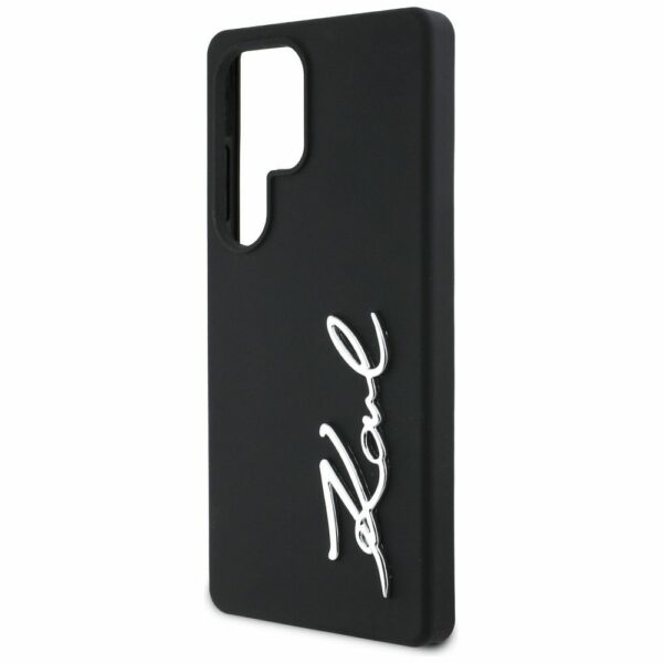 KARL LAGERFELD case for SAMSUNG S25 Ultra KLHCS25LSCMSMVK (Silicone Sign Metal Logo) black