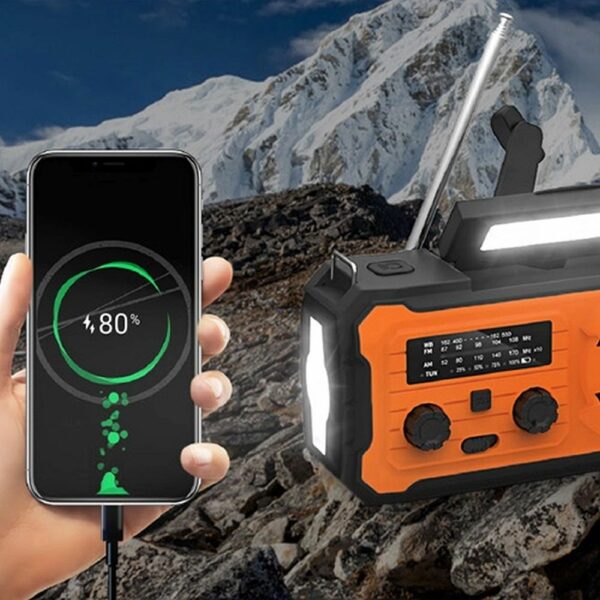 PRISTAR radio FM with flashlight 4000 mAh YX328 orange