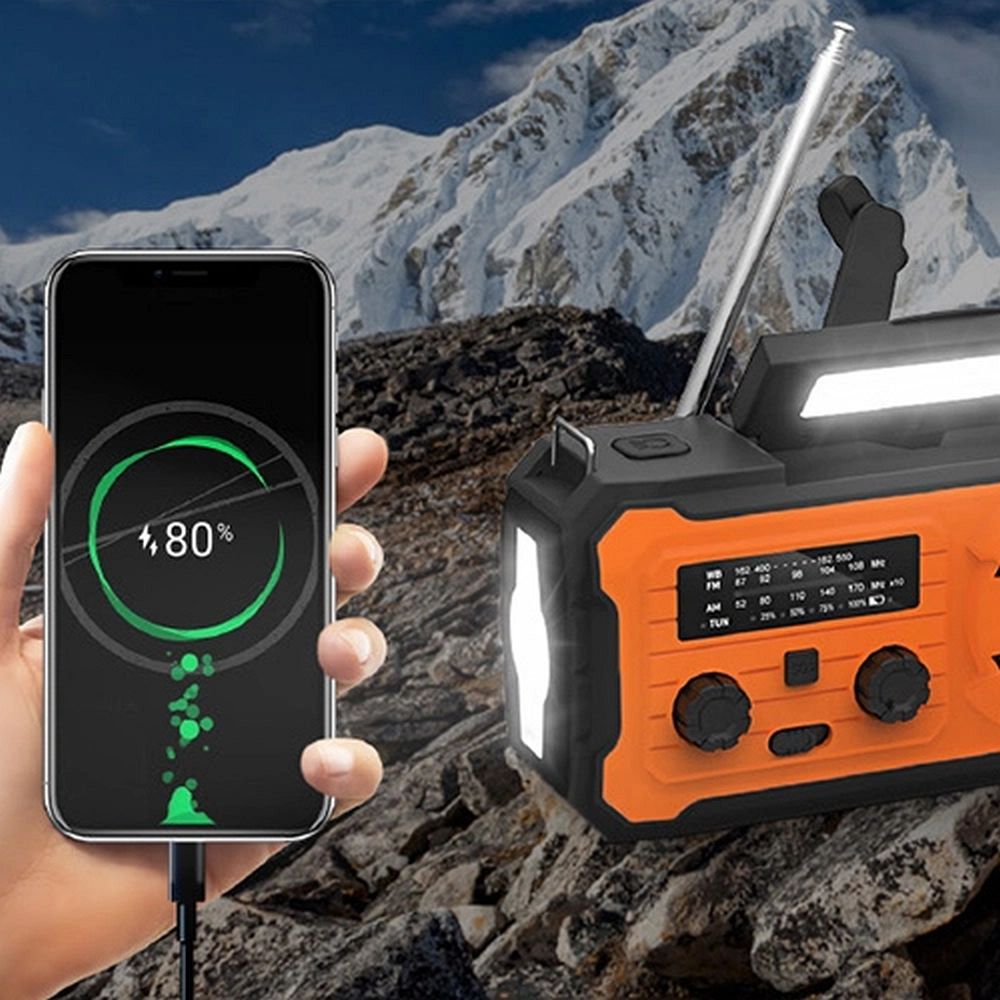 PRISTAR radio FM with flashlight 4000 mAh YX328 orange