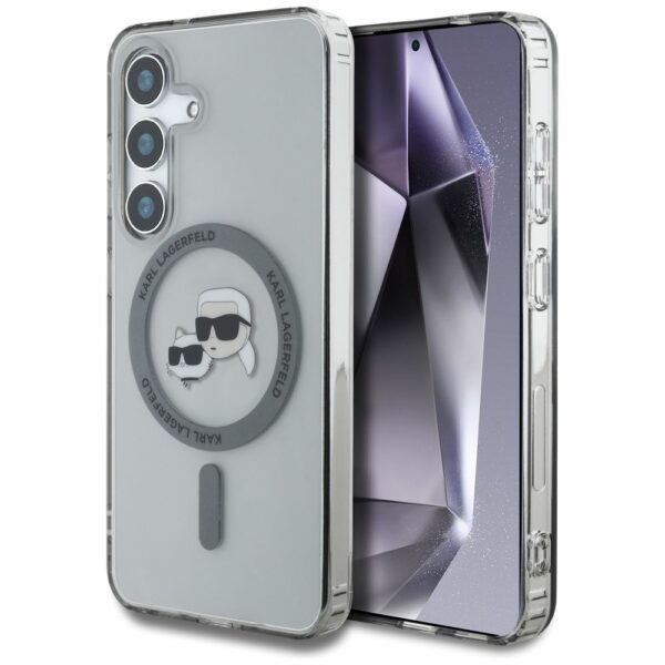 KARL LAGERFELD case for SAMSUNG S25 KLHMS25SHLSKCK (Magnetic IML Metal KC Heads) black