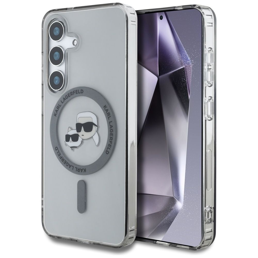 KARL LAGERFELD case for SAMSUNG S25 KLHMS25SHLSKCK (Magnetic IML Metal KC Heads) black