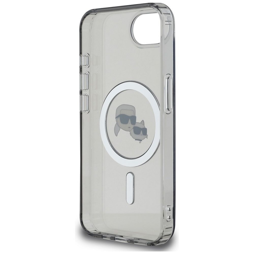KARL LAGERFELD case for IPHONE 16e (SE 4 2025) compatible with MagSafe KLHMPSE4HLSKCK (IML Metal KC Heads) black