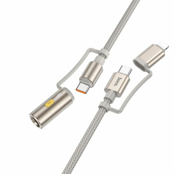 HOCO cable All-in-one Type C / Lightning to Type C / Cigarette lighter PD 3A 60W U138 1,2 m black