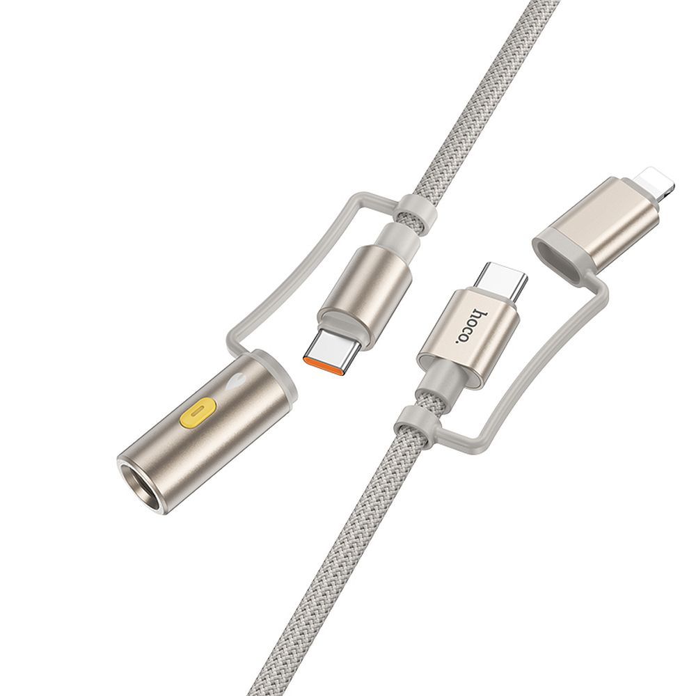 HOCO cable All-in-one Type C / Lightning to Type C / Cigarette lighter PD 3A 60W U138 1,2 m black
