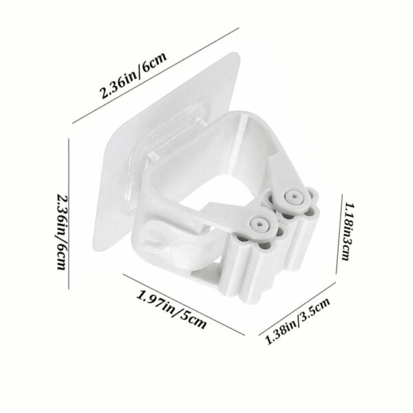 Wall-mounted broom mop holder self-adhesive RC-K-1153 white