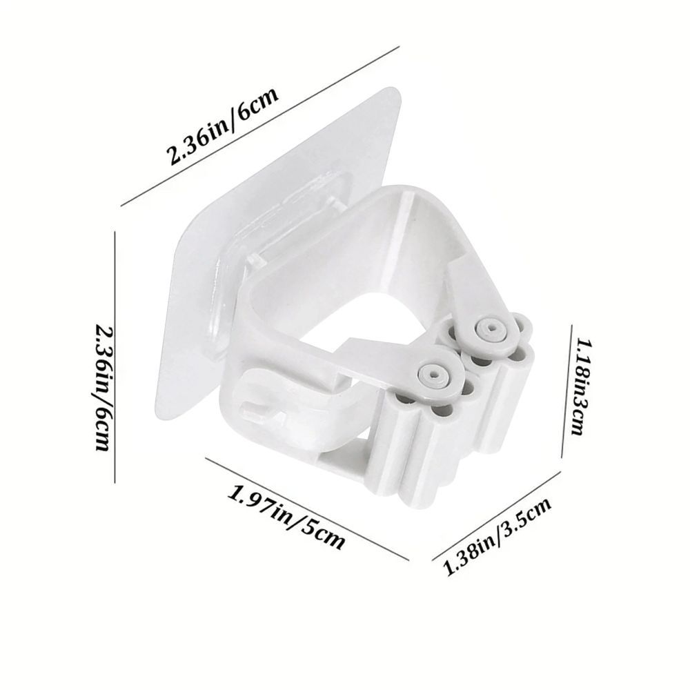 66b5addcf2efbc2a842369ad8c3516f9 Wall-mounted broom mop holder self-adhesive RC-K-1153 white