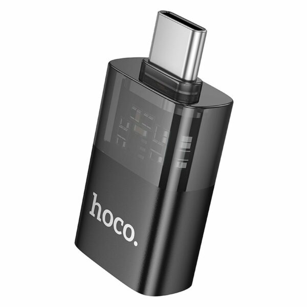 HOCO OTG Adapter Type-C σε USB Μαύρο Διάφανο UA36B