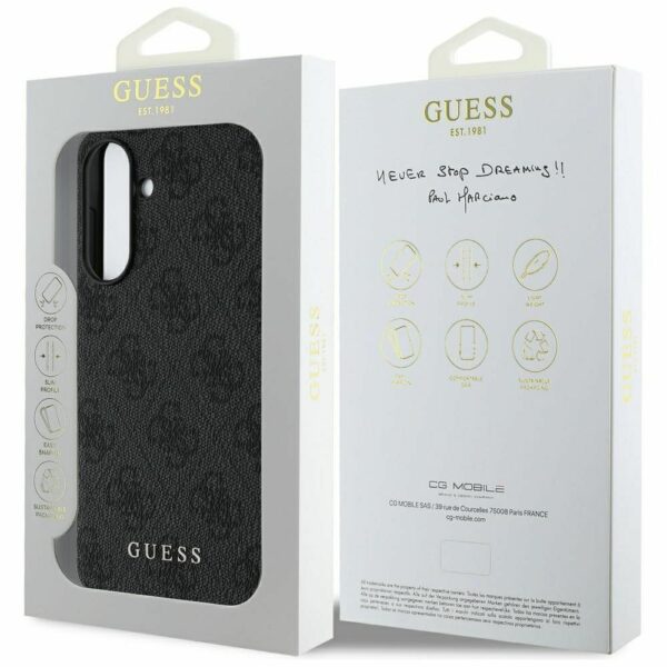 GUESS case for SAMSUNG A56 GUHCSA56GF4GGR (PU 4G Charm) black