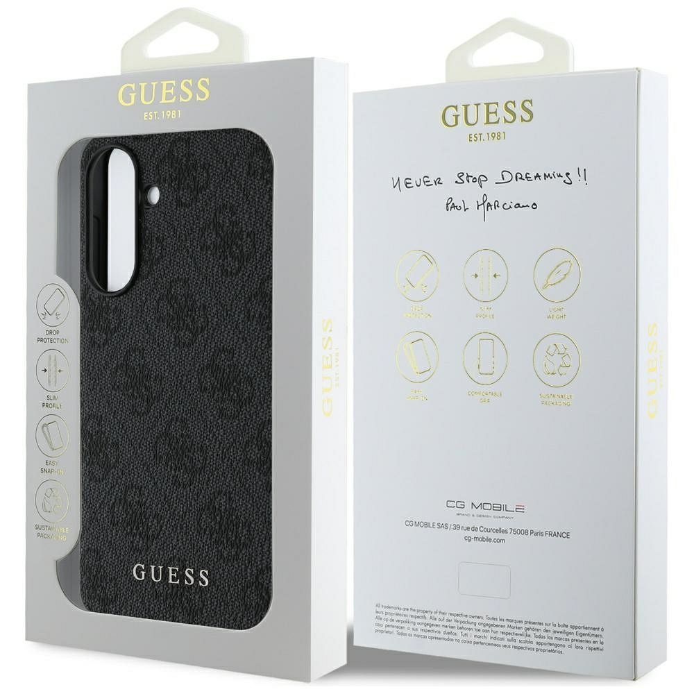 GUESS case for SAMSUNG A56 GUHCSA56GF4GGR (PU 4G Charm) black