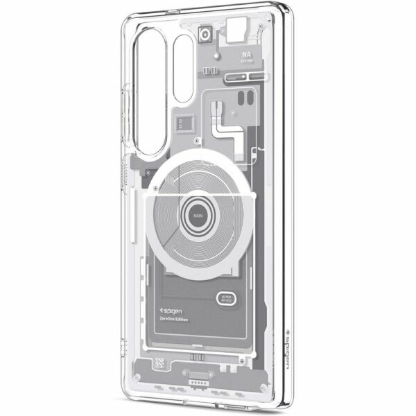 SPIGEN case ULTRA HYBRID MAG compatible with MagSafe for S25 Ultra zero one white