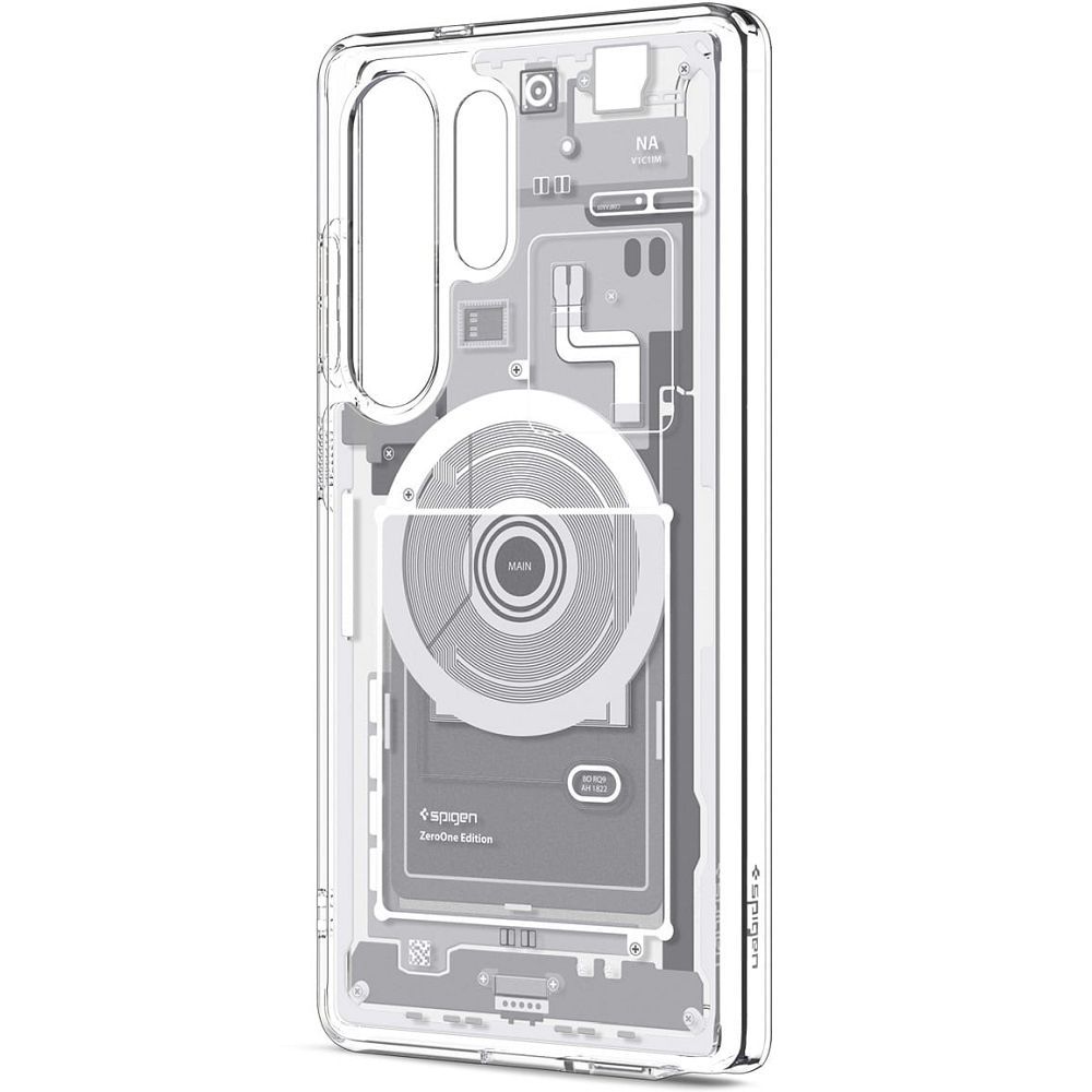 SPIGEN case ULTRA HYBRID MAG compatible with MagSafe for S25 Ultra zero one white