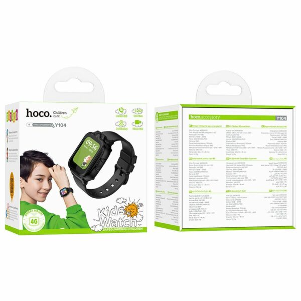HOCO smartwatch for kids with call function 4G Y104 black