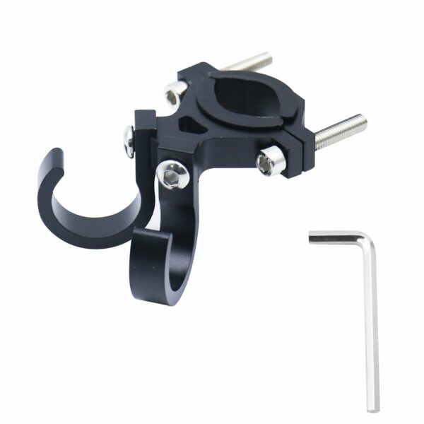 Hook for shopping with two loops for bike / scooter aluminum FS366-005 black