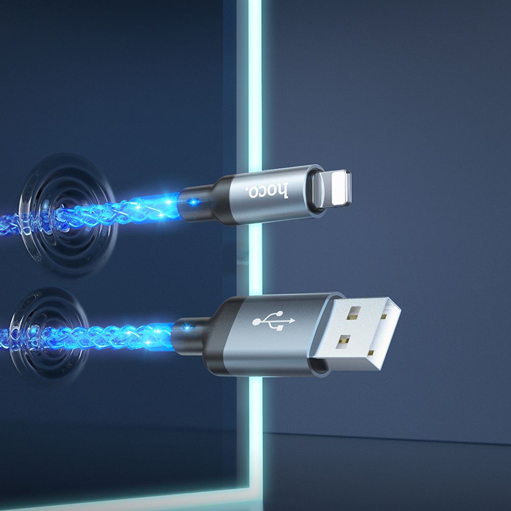 HOCO cable USB A to Lightning 2,4A U112 1 m gray