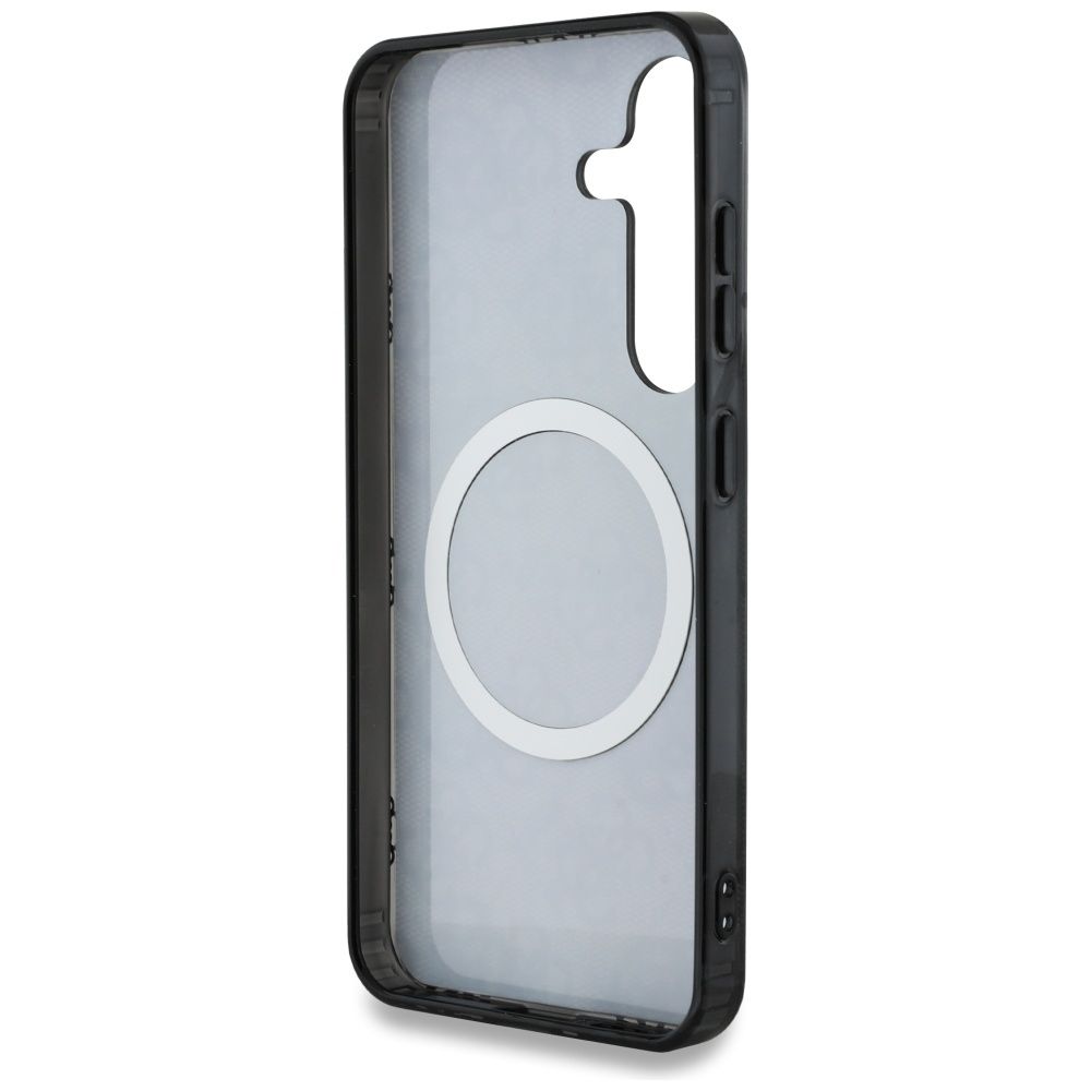 Θήκη Κινητού GUESS Samsung S25 Μαύρη Peony Magnetic IML 4G
