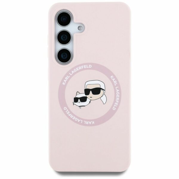 KARL LAGERFELD case for SAMSUNG S25 Plus KLHMS25MSKCHTCP (Magnetic Silicone Double Heads) pink