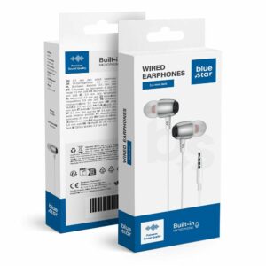 Ακουστικά Ψείρες BLUE STAR M09 Λευκά με Μικρόφωνο & Jack 3.5mm - 1.2m