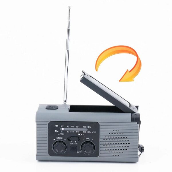 PRISTAR radio FM with flashlight 4000 mAh YX318 gray