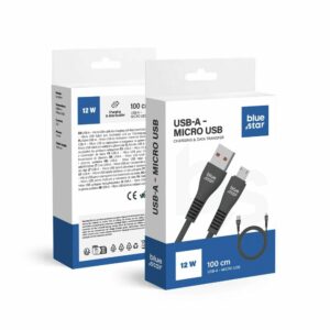 BLUE STAR cable USB A to Micro USB 2A 12W DC99M 1 m black