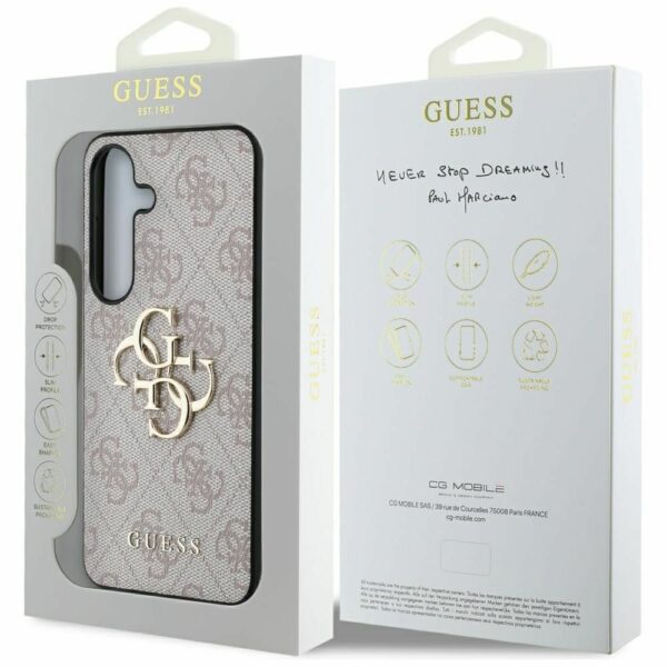 Θήκη Κινητού GUESS για Samsung S25 Plus Ροζ με Λογότυπο (4G PU) GUHCS25M4GMGPI