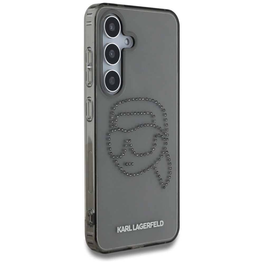 KARL LAGERFELD case for SAMSUNG S25 KLHCS25SHKHDCELK (IML Rhinestones K Head) black