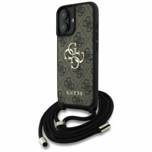 GUESS case for IPHONE 16 GUHCP16SP4GMGCRW (CBDY PU 4G Big Logo W/Cord Strap) brown