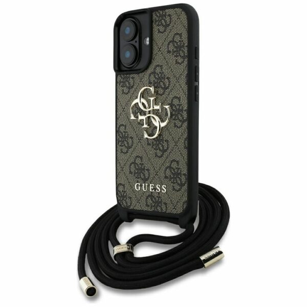 GUESS case for IPHONE 16 GUHCP16SP4GMGCRW (CBDY PU 4G Big Logo W/Cord Strap) brown