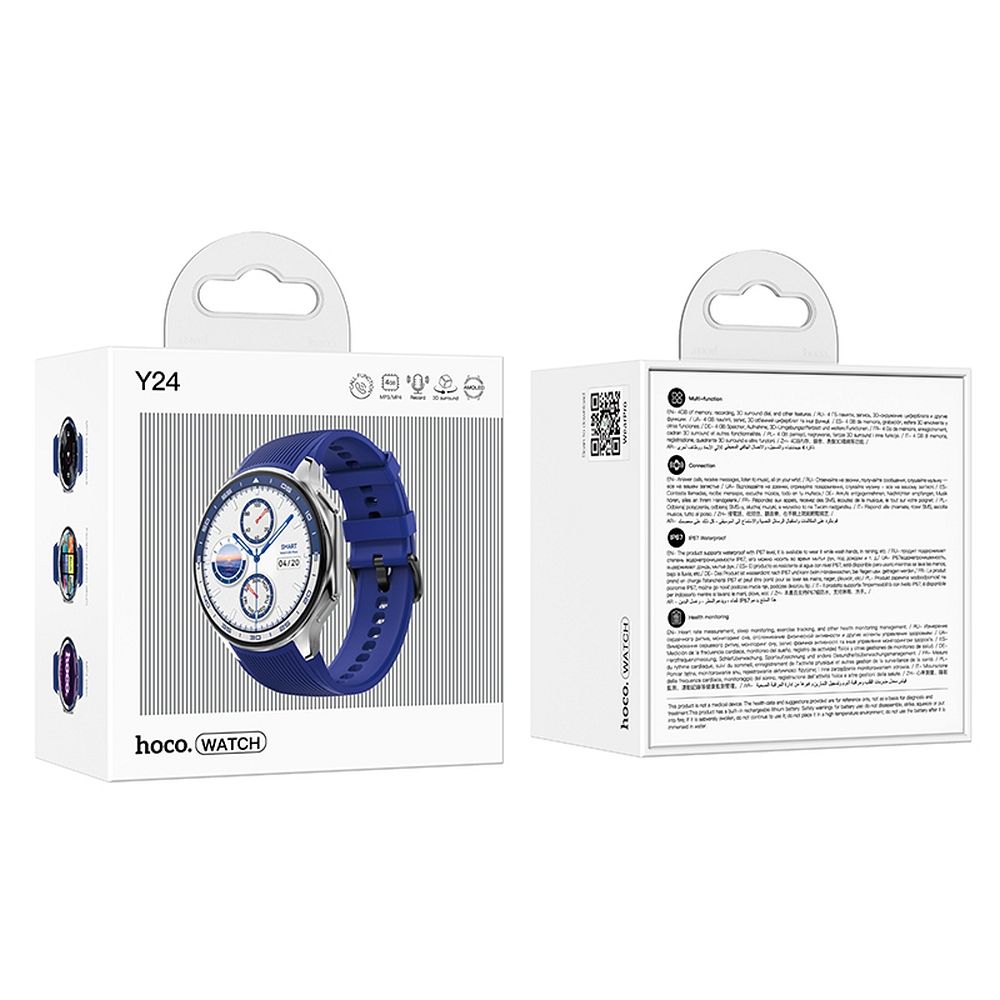 HOCO smartwatch with call function AMOLED Y24 silver