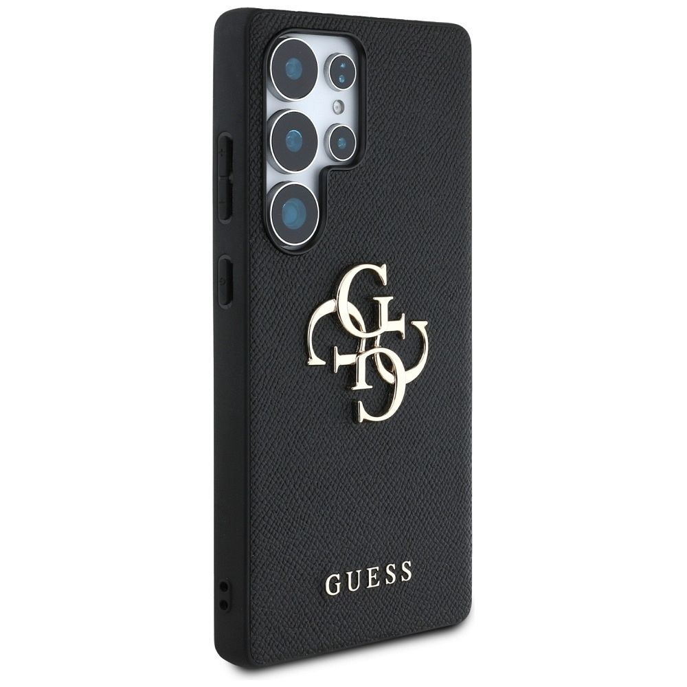 Θήκη Κινητού GUESS Samsung S25 Ultra PU Δερματίνη Μαύρη με Λογότυπο 4G