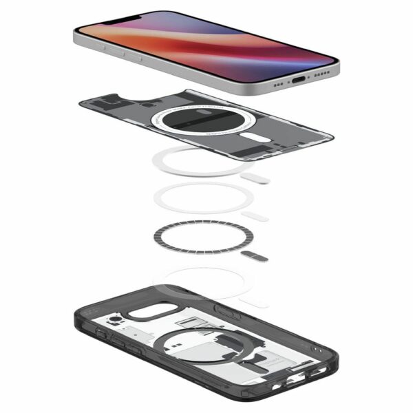 SPIGEN case ULTRA HYBRID MAG compatible with MagSafe for IPHONE 16E 2025 zero one black