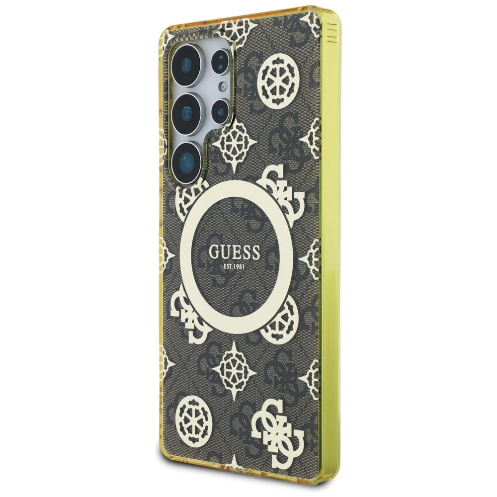 Θήκη GUESS Magnetic Peony για Samsung S25 Ultra - Καφέ GUHMS25LH4PYEEW