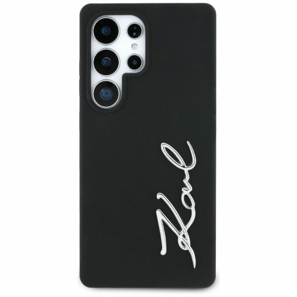 KARL LAGERFELD case for SAMSUNG S25 Ultra KLHCS25LSCMSMVK (Silicone Sign Metal Logo) black