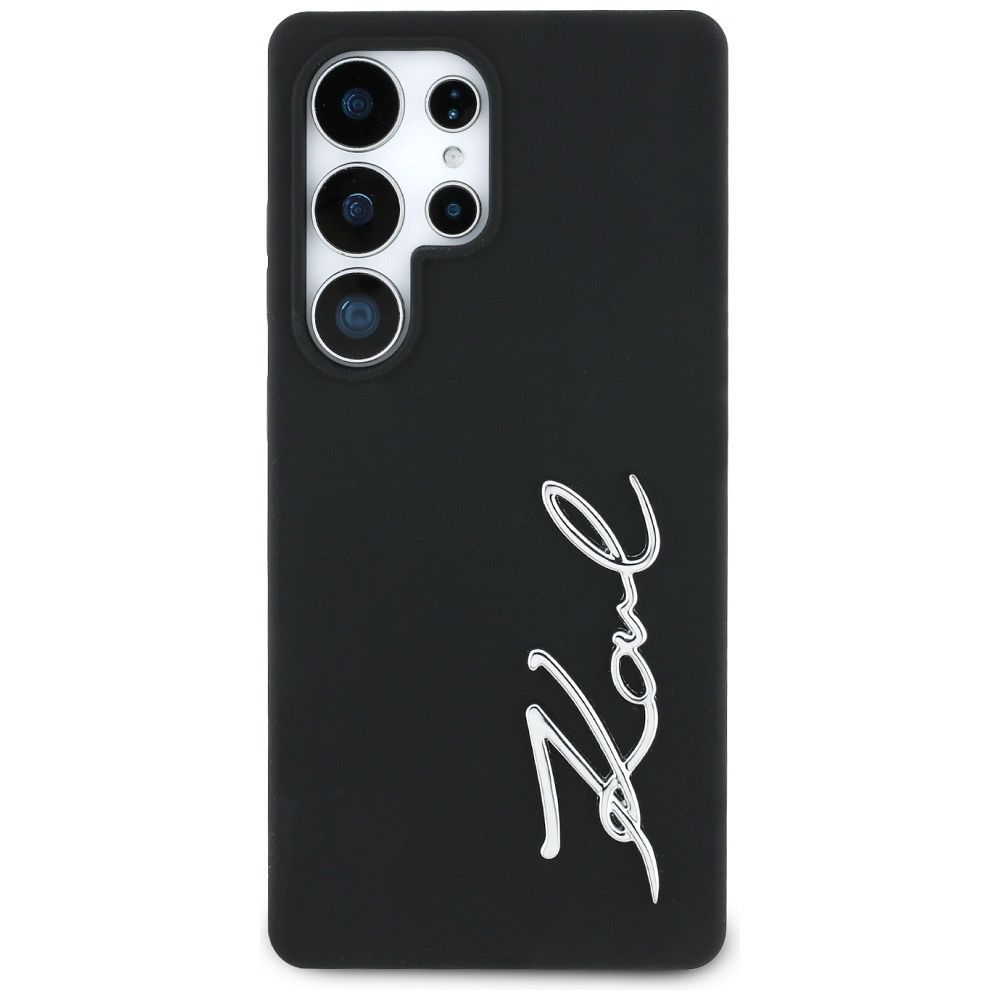KARL LAGERFELD case for SAMSUNG S25 Ultra KLHCS25LSCMSMVK (Silicone Sign Metal Logo) black
