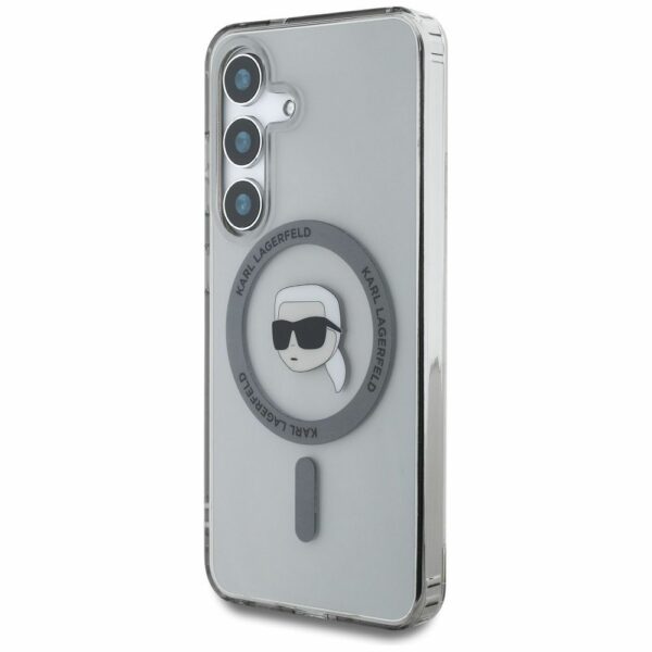KARL LAGERFELD case for SAMSUNG S25 KLHMS25SHLSKIK (Magnetic IML Metal K. Heads) black